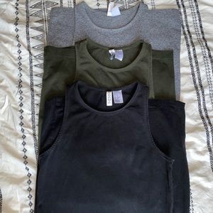 H&M: Blk/Olive/Grey Bodycon Dress Bundle
